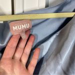 Show Me Your Mumu Show me your Mimi Jodie Maxi Dress in Steel Blue Luxe Satin size xl bridesmaid Photo 3