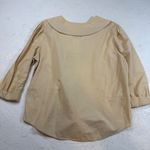 Pat Fashions Beige Lace Collar Puff Sleeve Button Up Shirt Women's Size M Tan Size M Photo 6