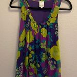 Ella Moss  Silk Floral Ruffle Racerback Blouse Photo 0
