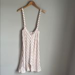 Maje  Rabano Striped Suspender Midi Dress Small Photo 2