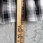 Pleione Plaid Peplum Blouse Square Neck Long Sleeve Western Black White Size M Photo 7