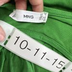 Mango MNG Dress Womens XS‎ Green Frill Mini Sleeveless Ruffle Hem A Photo 4