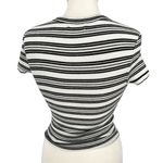 Urban Outfitters  Striped Knit Slim Short Sleeve Top Black White Size Small Photo 3
