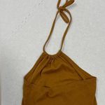 BP From Nordstroms Mustard Yellow Cropped Halter Top - Small Photo 1