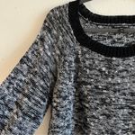 Eileen Fisher Sweater Heathered Black Melange Linen Twist Pullover Knit XL EUC Photo 5