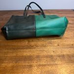 Coach Auth North Tote In Colorblock Leather Green Photo 6