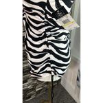 CLEARANCE Tankini Med NWT Cross Front Zebra Ruched w/ Ties Beach Pool Lake Vacay Black Photo 3