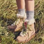 J.Crew  Nubuck Nordic Crepe Sole Wedged Lace Up Winter Bootie Size 12 Photo 10