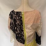 Bar III   Patchwork Lace Sheath Dress Sz M Romantic Whimsigoth Colorblock Boho Photo 5