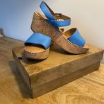 Born Maldives Leather Wedge Sandals NIB | So cute and comfy! Blue Size 9 Photo 1