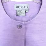 Worth Pastel Lavender Crepe Tulle Trim Jacket Blazer size 12 Photo 1