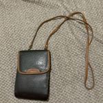 Black crossbody bag with removable/adjustable brown strap GUC Photo 1