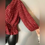 Stella Luce  red floral blouse Photo 4