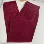 NYDJ  size 8 Aliana jegging corduroy pants Women's Burgundy lift tuck technology Photo 2