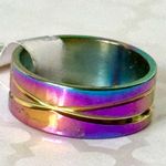Rainbow Pinky Ring, Size 6 Pink Photo 0
