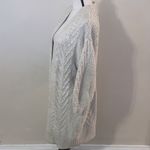 FOR THE REPUBLIC Women's Small Cream Cable Knit Cardigan Sweater Long Photo 3