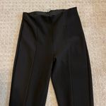 ZARA Black Ribbed Leggings With Zip Up Hem Small Photo 1