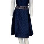 Jovani Strapless Polka Dot Embellished Waist Cocktail Dress Blue Size 20 NWT Photo 0