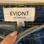 Evidnt  Malibu Blue Dip Dyed Two Tone Cropped Jeans Photo 6