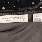 Susan Graver Velvet Blouse 2X Black Bling Evening Photo 4