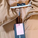 Pretty Little Thing PrettyLitttleThing Chocolate soft nylon oversized padded MAXI COAT Photo 1