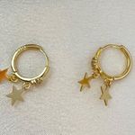 13mm Star Gold Hoop Earrings for Women Photo 0