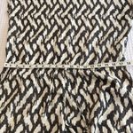 J.Crew Cap Sleeve V-Neck Linen Ikat Shorts Romper Size M Black White Photo 11