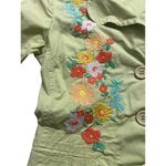 Johnny Was floral embroidered jacket green sz Small Photo 3