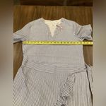 Vineyard Vines  Seersucker Wrap blue white stripe ruffle cotton mini Dress 2 Photo 3