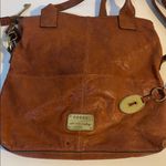 Fossil  Brown Leather shoulder crossbody bag purse Photo 9