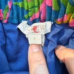 J‎ Crew linen sidewalk Skirt vibrant women’s tropical floral mini pull on 2 Blue Photo 5