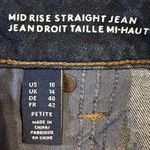 Lands' End Lands’ End Mid Rise Straight Leg Jeans Women’s 10 Petite Dark Wash Stretch Denim Photo 4