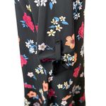 Lane Bryant  Size 22 Multicolor Dark Floral V Neck Stretch Dress Ruffle Feminine Photo 3