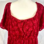 AUW Red lace dress with bow and open back size 3X NWT Photo 1