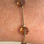 Swavorski Swarovski Light Amber Crystal & Gold Tone Metal Bracelet Photo 0