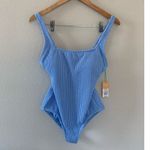 Kona Sol  Women's Full Coverage Pucker Textured Square Neck One Piece Swimsuit‎ Photo 2