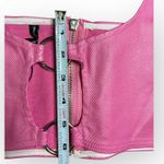 Pretty Little Thing  Pink Denim Bralette Ring Detail Coated Tie Neck Top US 12 Photo 6