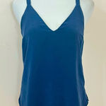 Amanda Uprichard Navy Silk Bow Back Camisole Tank Top M Photo 0