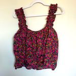 Treasure & Bond  floral ruffle strap crop tank Photo 2