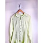 GRLFRND  Mini Dress Extra‎ Small Button Down Long Sleeve Lime Green Photo 8