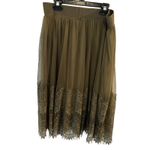 Cato Olive Green Midi Skirt Cottage Garden Feminine Romantic Whimsy Lacey~Medium~NEW Photo 1