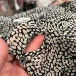 Joie  LILIANNA BLACK WHITE ROMANTIC RUFFLED SILK RUCHED SMOCKED WAIST LINED DRESS Photo 9