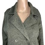 Eddie Bauer Womens Pea Coat Jacket Mid Weight Knit Button Closure Green Medium Photo 2