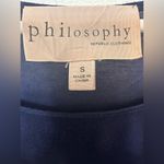 Philosophy  Bedazzled Cap Sleeve Top T-Shirt Tee Navy w/ Diamond Bedazzle Photo 3