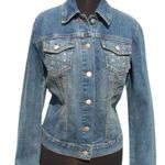 Cache  Denim Large Rhinestones on Front Pockets Top Jacket Stretch New $148 NWT Photo 1