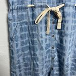 prAna Women M Blue Tie Dye Sunrise Peak Denim Shirt Dress Button Front Pockets Photo 3