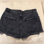 ZARA  Black‎ Distressed Denim Shorts Size 10 Photo 1