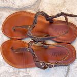 Cathy Jean  Dark Brown Braided Sandals Photo 1