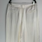 ZARA NWT  The Masculine Low Rise Satin Effect Pants Sz XL Ivory Wide Leg Photo 12