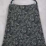 JBS Ltd Black Geometric Swirl Beach Long Flare Maxi Pull On Skirt Plus 20W Photo 2